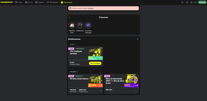 Resumen de casino parimatch